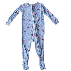 Behold Baby One-piece Footless Pajamas Holiday Print Baby 12-18 Months